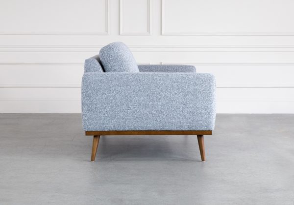 Safford Loveseat in Grey, Side