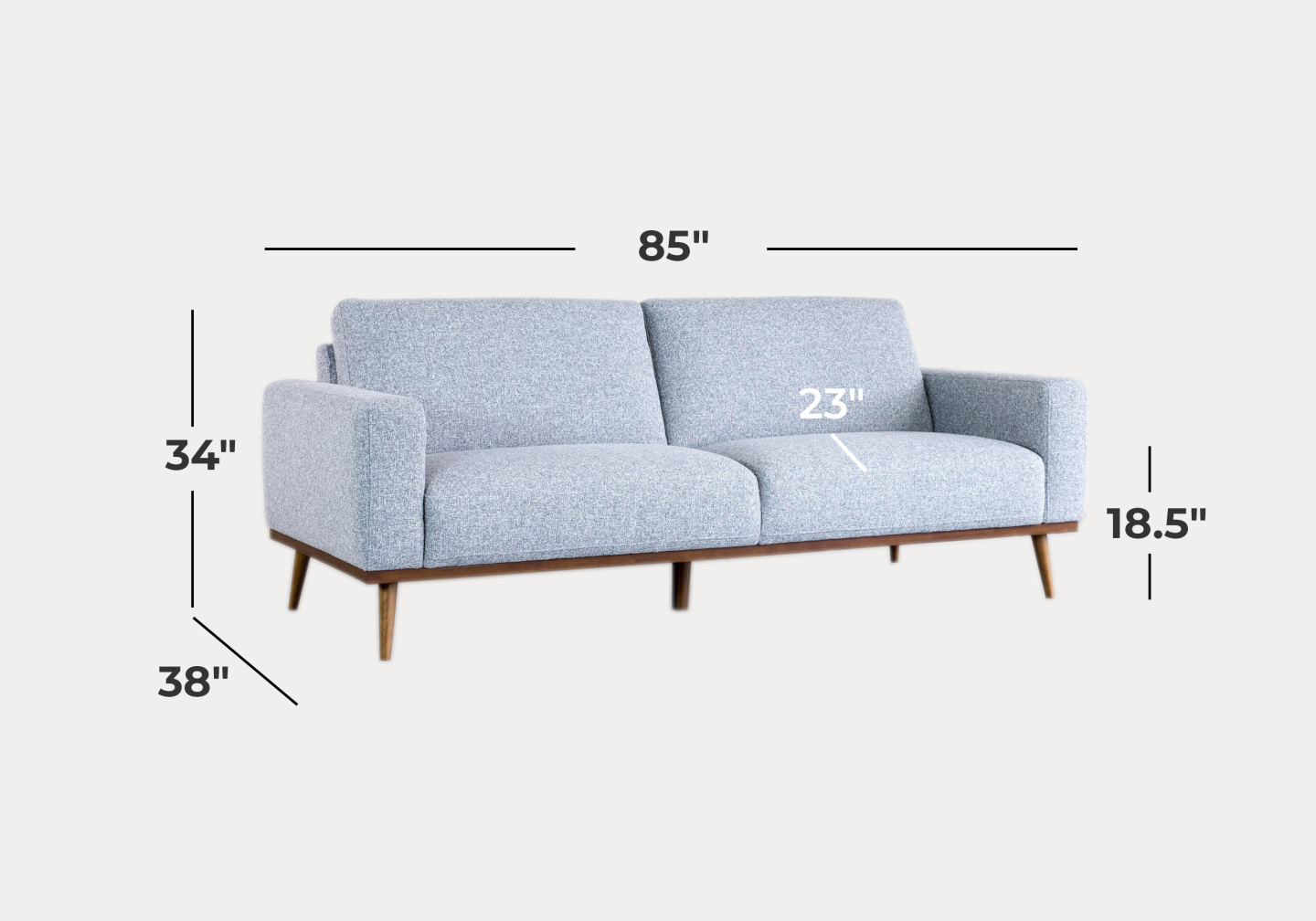 Safford Sofa - Dimensions