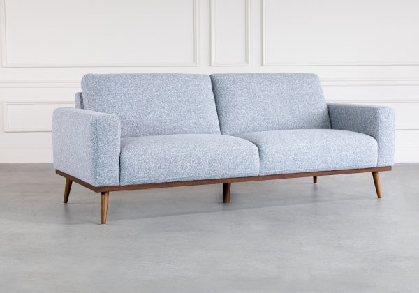 Safford Sofa in Grey, Angle