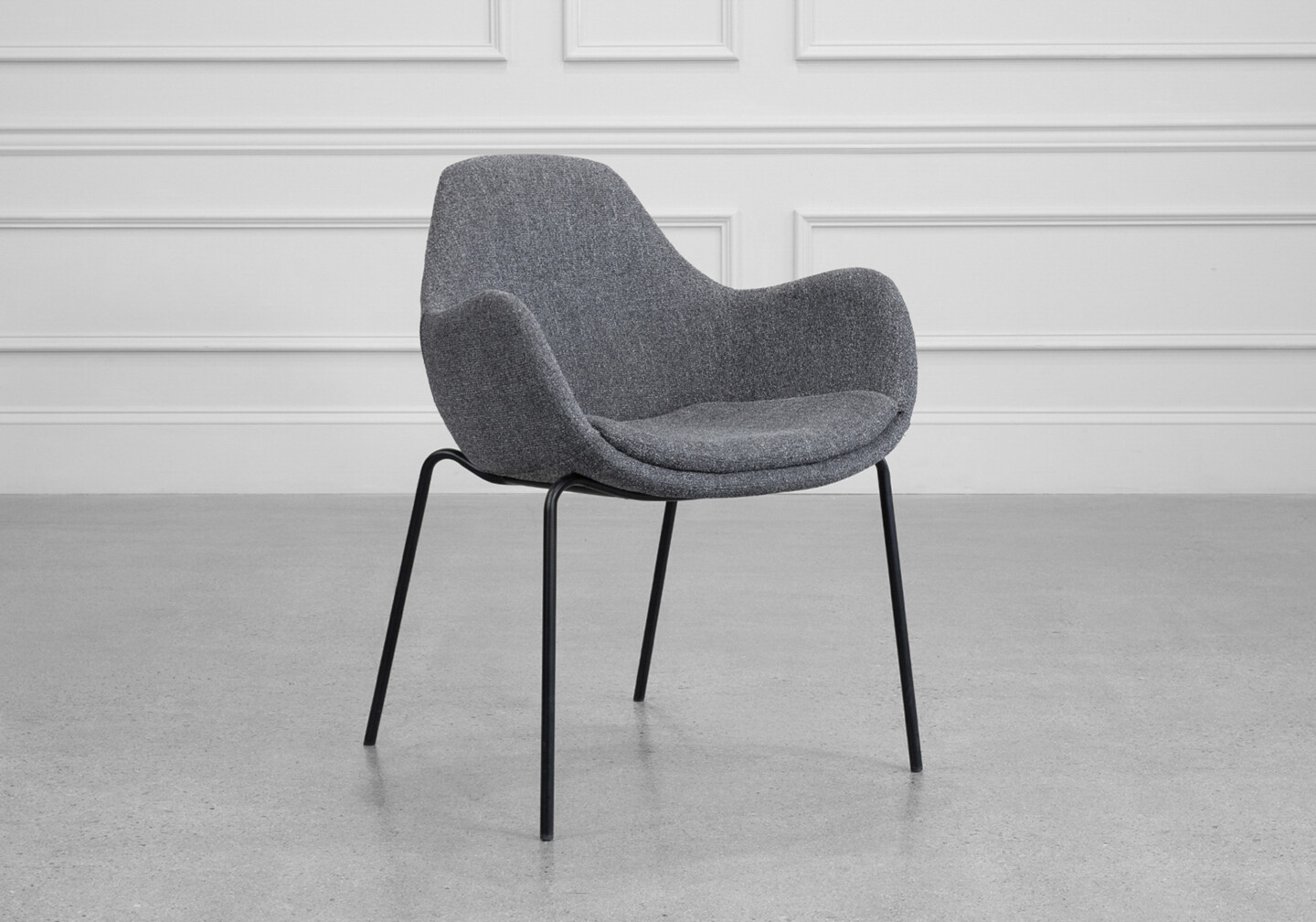 Zimmer Dark Grey Armchair - Angle
