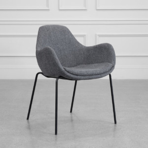 Zimmer Dark Grey Armchair - Angle Zimmer Dark Grey Armchair - Angle