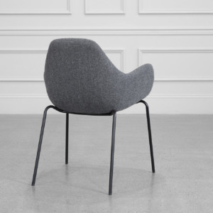 Zimmer Dark Grey Armchair - Back Zimmer Dark Grey Armchair - Back