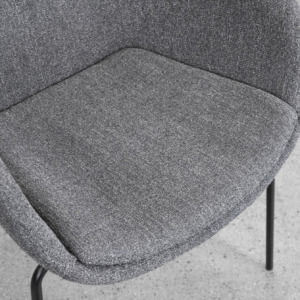 Zimmer Dark Grey Fabric Armchair - Close Up Zimmer Dark Grey Fabric Armchair - Close Up