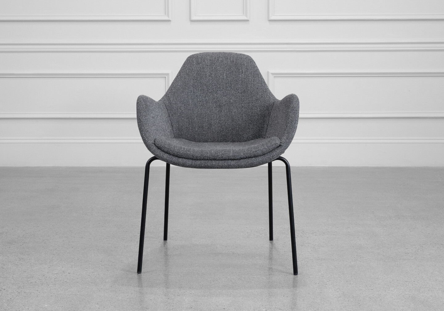 Zimmer Dark Grey Fabric Armchair - Front