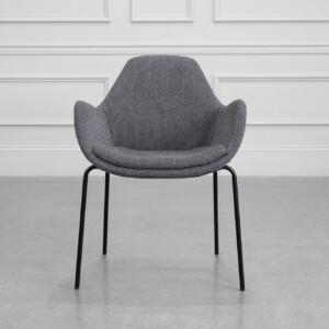 Zimmer Dark Grey Fabric Armchair - Front