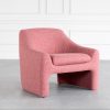 Bowie Chair in Coral, Angle