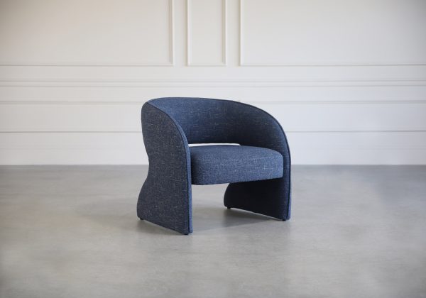 Eloy Chair in Blue, Angle