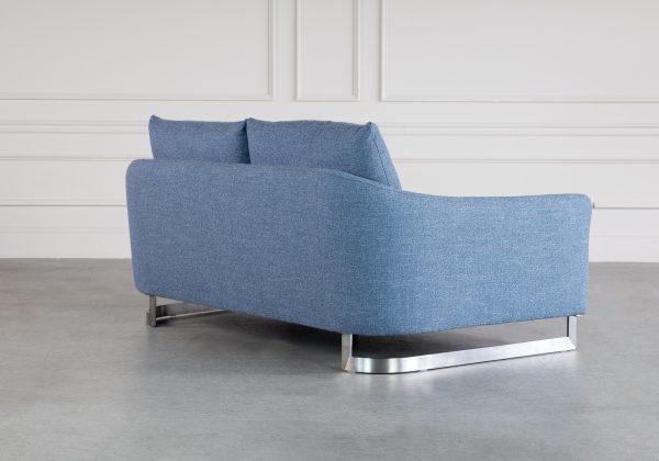 Glendale Loveseat in Blue Fabric, Back