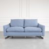 Glendale Loveseat in Blue Fabric, Front, Feature