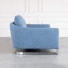 Glendale Loveseat in Blue Fabric, Side