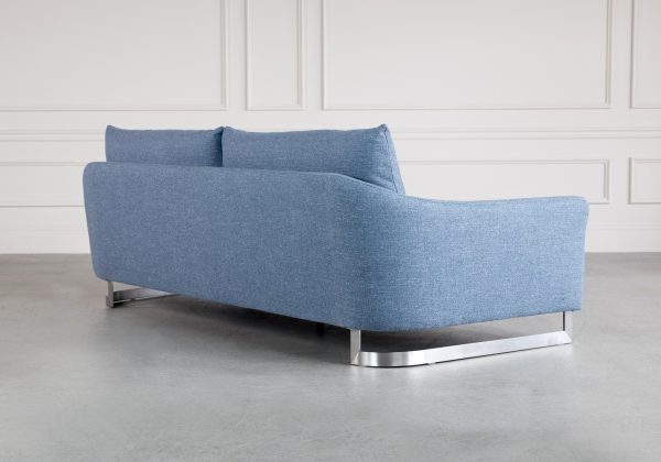 Glendale Sofa in Blue Fabric, Back
