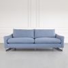 Glendale Sofa in Blue Fabric, Front, Feature