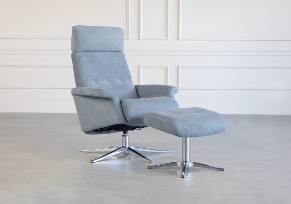 Space-3600S Recliner in Slate, Angle