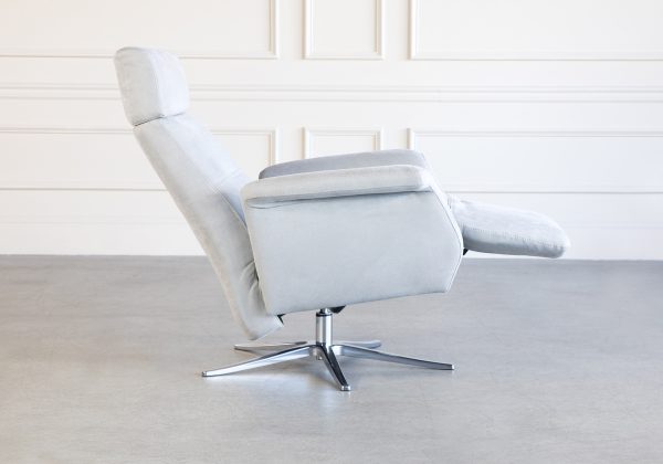 Space SPI3600 Recliner in Dove, Side, Reclined