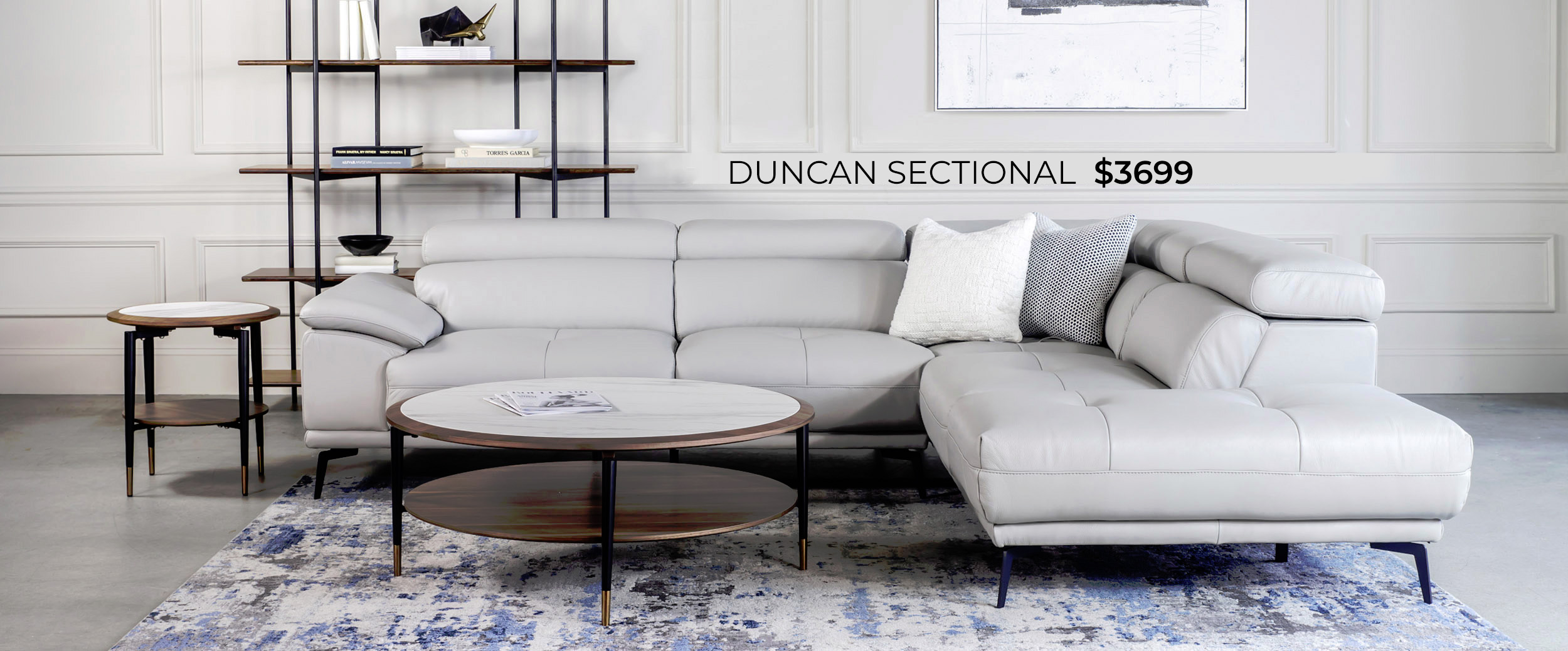 Duncan Sectional in Silver