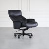 Nordic21 Office Chair in Black, Angle, Reclined