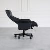 Nordic21 Office Chair in Black, Side, Reclined