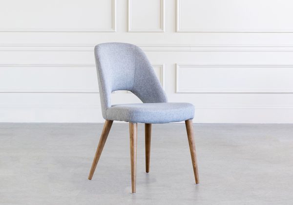 Ryder Dining Chair in Light Grey,Angle