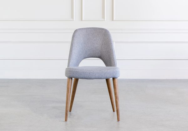 Ryder Dining Chair in Light Grey,Front