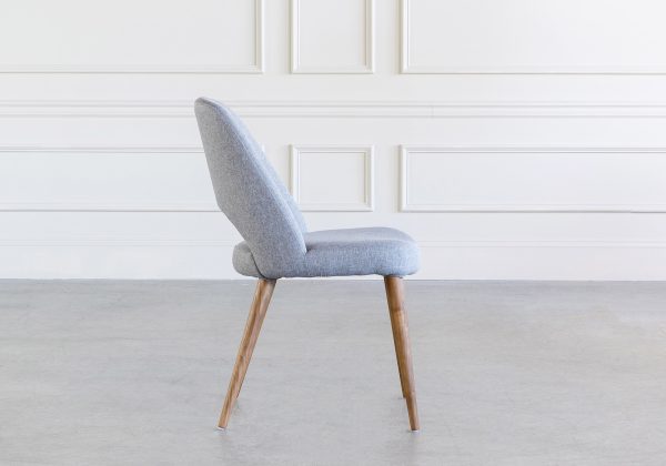 Ryder Dining Chair in Light Grey,Side