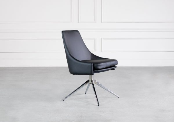 Tokyo Dining Chair in Black,Angle