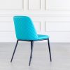 Trudy Dining Chair in Aqua, Back