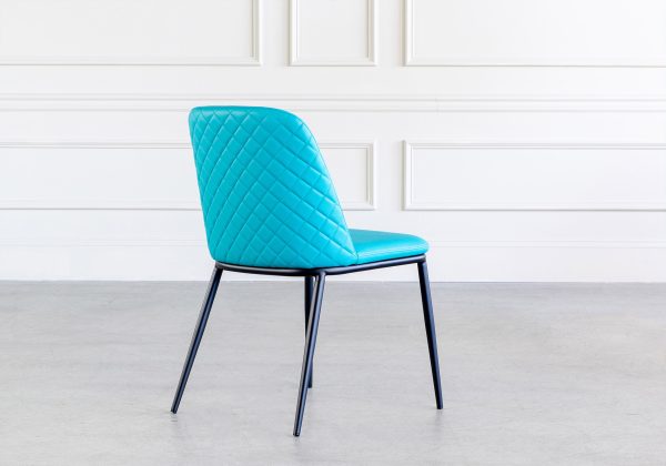 Trudy Dining Chair in Aqua, Back