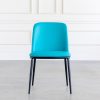Trudy Dining Chair in Aqua, Front