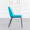 Trudy Dining Chair in Aqua,Side
