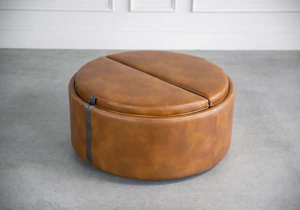 Miller Ottoman, Sand, Cushions