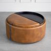 Miller Ottoman, Sand, Tray, 1