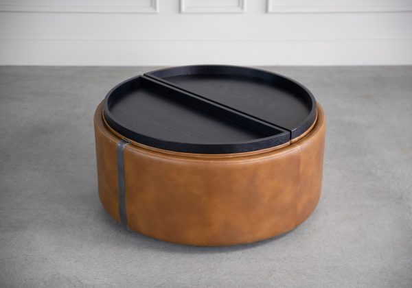 Miller Ottoman, Sand, Trays