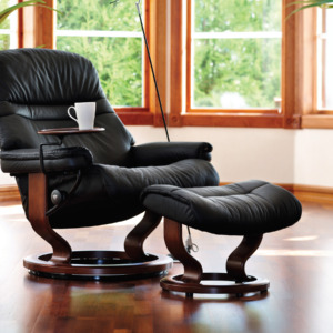 Stressless Sunrise Recliner Angle Black Stressless Sunrise Recliner Angle Black