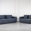 Vigo Sofa and Loveseat in Dark Grey