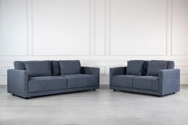 Vigo Sofa and Loveseat in Dark Grey