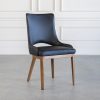 Modena Dining Chair in Black, Walnut, Angle