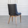 Modena Dining Chair in Black, Walnut, Back