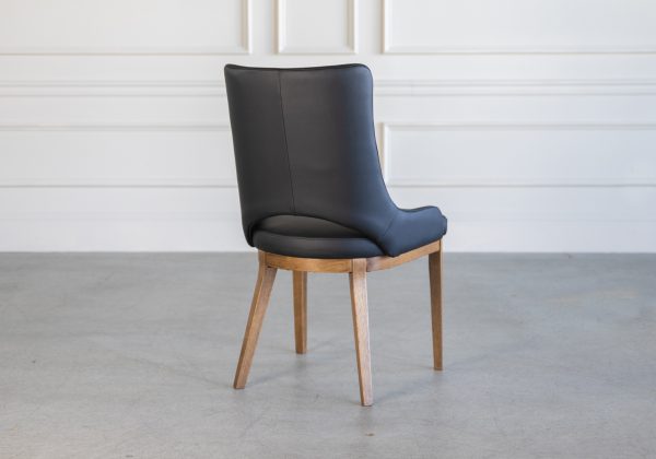 Modena Dining Chair in Black, Walnut, Back