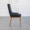 Modena Dining Chair in Black, Walnut, Side
