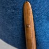 Parma Dining Chair in Navy, Walnut, Detail