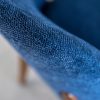 Parma Dining Chair in Navy, Walnut, Detail 2