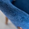 Parma Dining Chair in Navy, Walnut, Detail 2