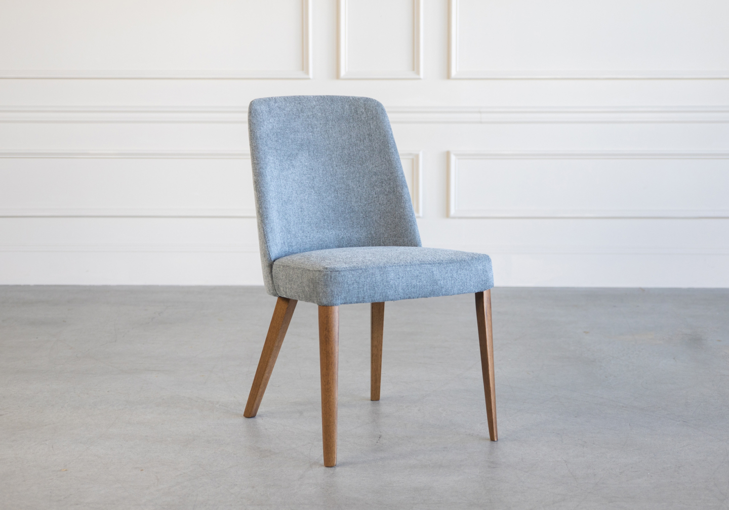 Pisa Dining Chair D Grey Walnut Angle