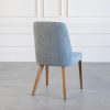 Pisa Dining Chair in Dark Grey, Walnut, Back