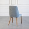 Pisa Dining Chair in Dark Grey, Walnut, Back