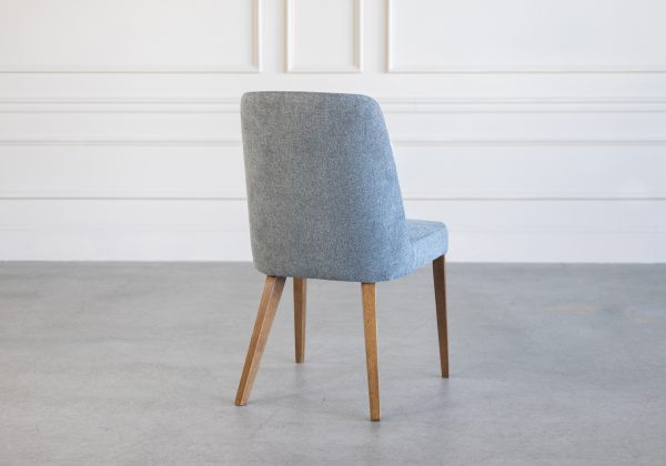 Pisa Dining Chair in Dark Grey, Walnut, Back