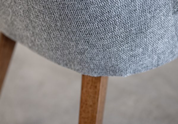 Pisa Dining Chair in Dark Grey, Walnut, Detail