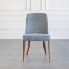 Pisa Dining Chair in Dark Grey, Walnut, Front