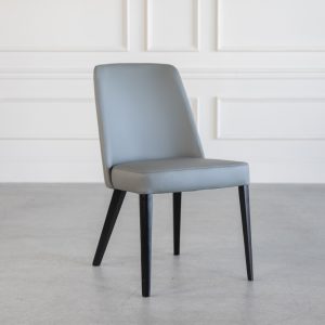 Pisa Dining Chair in Iron, Matte Black, Angle