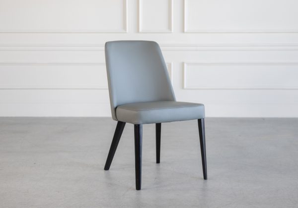 Pisa Dining Chair in Iron, Matte Black, Angle